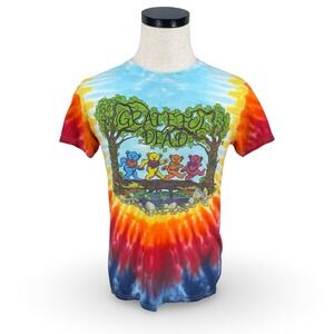 Sundog Grateful Dead Dancing Bears Tie Dye Shirt Mens Small Trees Forrest Peace